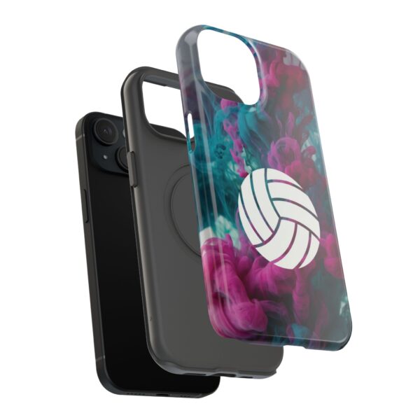 Volleyball Phone Case | Pink Blue Ink Art Sports Cover | Aesthetic Volleyball Player Gift | iPhone Case