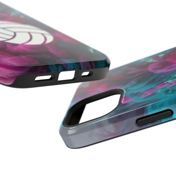 Volleyball Phone Case | Pink Blue Ink Art Sports Cover | Aesthetic Volleyball Player Gift | iPhone Case