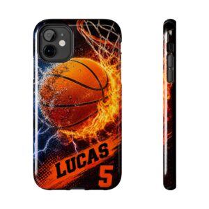 Personalized Basketball Phone Case — Custom Name & Number Tough Case