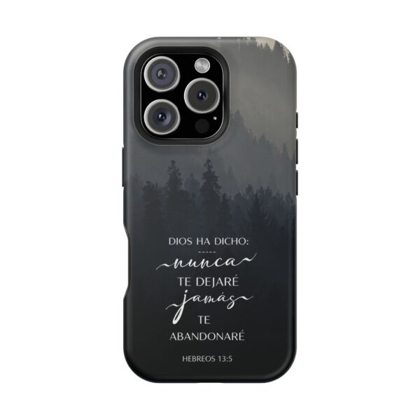 1574375186113680881_2048.jpeg Phone Case — 'Dios Ha Dicho: Nunca Te Dejaré' Christian Forest Protective Case