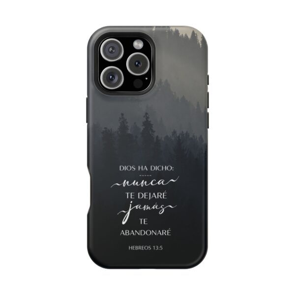 15979210016177753984_2048.jpeg Phone Case — 'Dios Ha Dicho: Nunca Te Dejaré' Christian Forest Protective Case