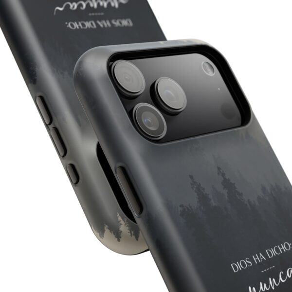 16098783934798537895_2048.jpeg Phone Case — 'Dios Ha Dicho: Nunca Te Dejaré' Christian Forest Protective Case