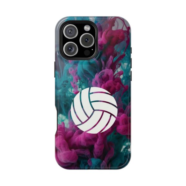 Volleyball Phone Case | Pink Blue Ink Art Sports Cover | Aesthetic Volleyball Player Gift | iPhone Case