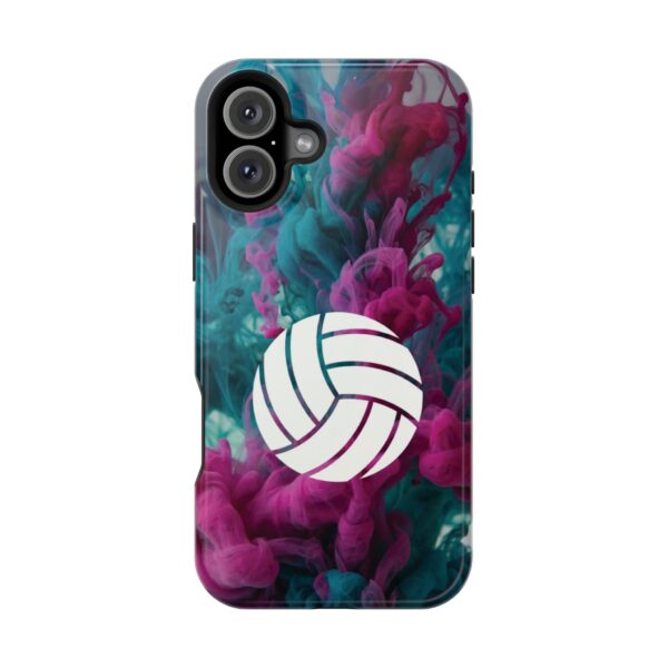 Volleyball Phone Case | Pink Blue Ink Art Sports Cover | Aesthetic Volleyball Player Gift | iPhone Case