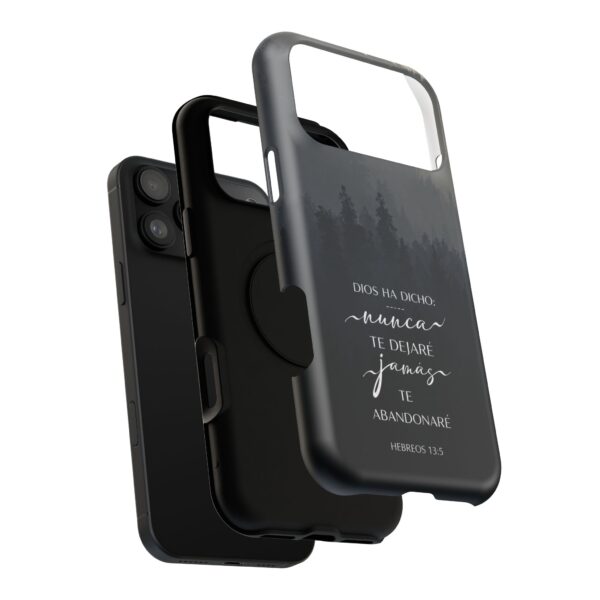 16531670086166565160_2048.jpeg Phone Case — 'Dios Ha Dicho: Nunca Te Dejaré' Christian Forest Protective Case