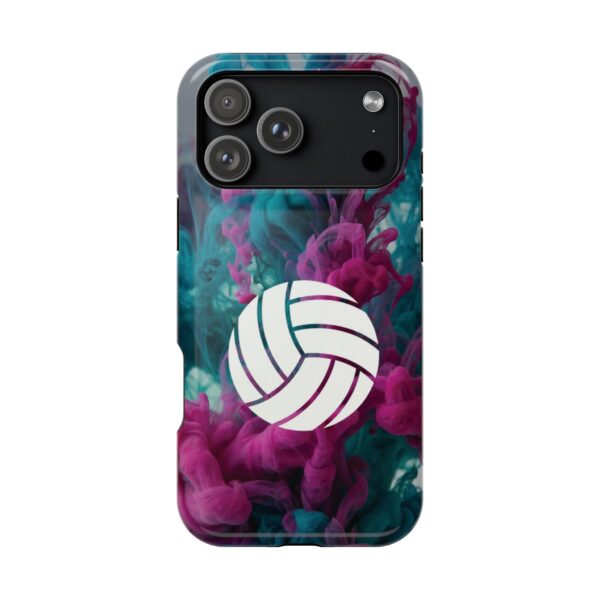 Volleyball Phone Case | Pink Blue Ink Art Sports Cover | Aesthetic Volleyball Player Gift | iPhone Case