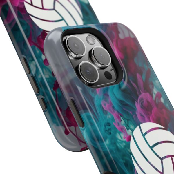 Volleyball Phone Case | Pink Blue Ink Art Sports Cover | Aesthetic Volleyball Player Gift | iPhone Case