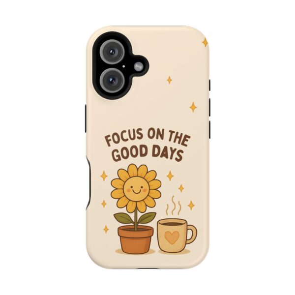 16926482323638520900_2048.jpeg Positive Cozy Vibes Tough Phone Case — “Focus on the Good Days” Sunflower Design