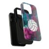Volleyball Phone Case | Pink Blue Ink Art Sports Cover | Aesthetic Volleyball Player Gift | iPhone Case