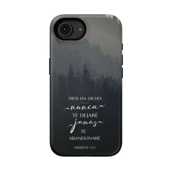 17088269626055092949_2048.jpeg Phone Case — 'Dios Ha Dicho: Nunca Te Dejaré' Christian Forest Protective Case