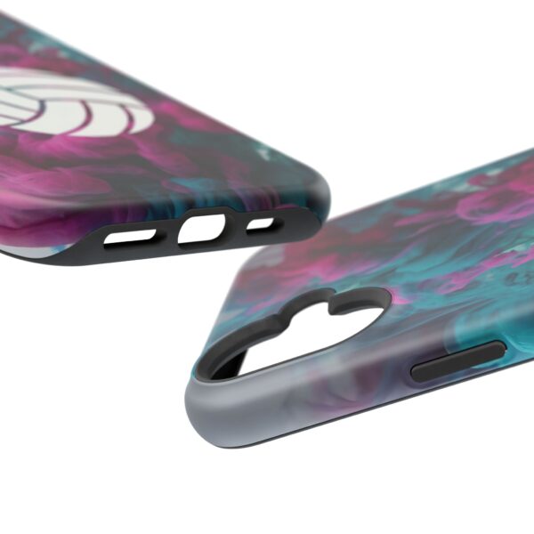 Volleyball Phone Case | Pink Blue Ink Art Sports Cover | Aesthetic Volleyball Player Gift | iPhone Case