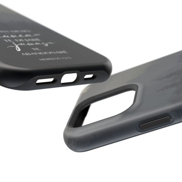 17322048163072643678_2048.jpeg Phone Case — 'Dios Ha Dicho: Nunca Te Dejaré' Christian Forest Protective Case