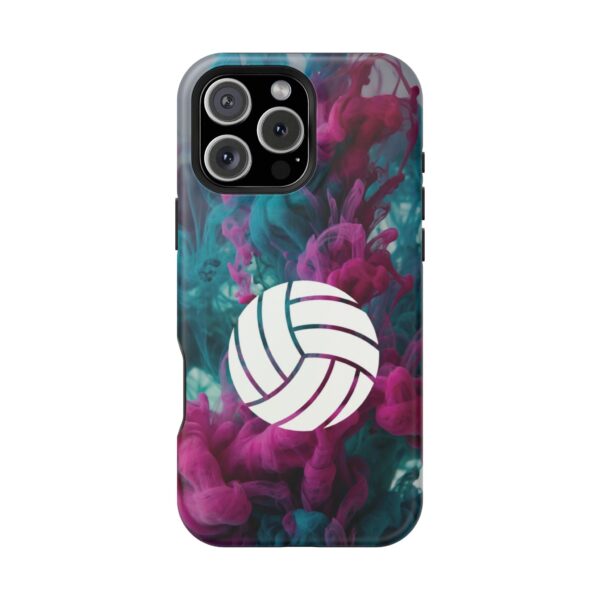 Volleyball Phone Case | Pink Blue Ink Art Sports Cover | Aesthetic Volleyball Player Gift | iPhone Case