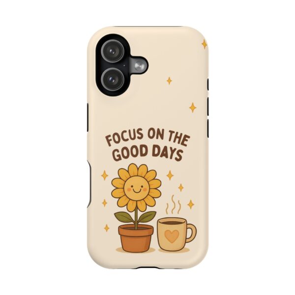 17824545767246897410_2048.jpeg Positive Cozy Vibes Tough Phone Case — “Focus on the Good Days” Sunflower Design