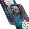 Volleyball Phone Case | Pink Blue Ink Art Sports Cover | Aesthetic Volleyball Player Gift | iPhone Case