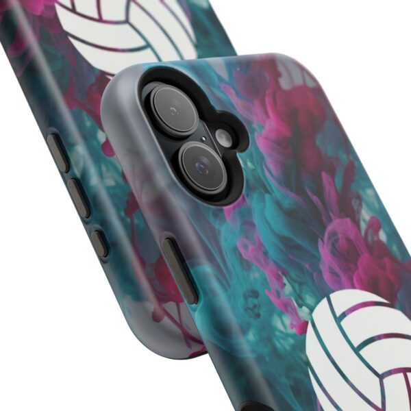 Volleyball Phone Case | Pink Blue Ink Art Sports Cover | Aesthetic Volleyball Player Gift | iPhone Case