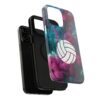 Volleyball Phone Case | Pink Blue Ink Art Sports Cover | Aesthetic Volleyball Player Gift | iPhone Case