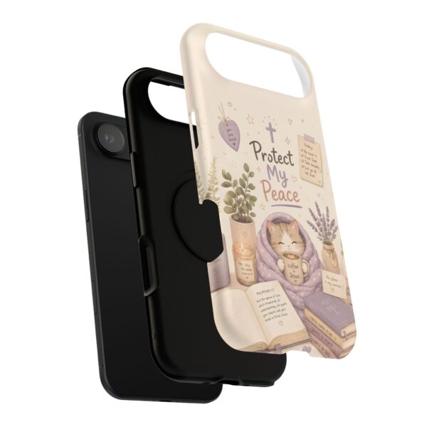 18177203581810096686_2048-1.jpeg Protect My Peace Christian Phone Case | Cozy Faith Cat iPhone Cover | Christian Aesthetic Phone Case | Cute Bible Inspired Gift
