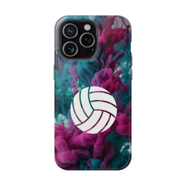 Volleyball Phone Case | Pink Blue Ink Art Sports Cover | Aesthetic Volleyball Player Gift | iPhone Case