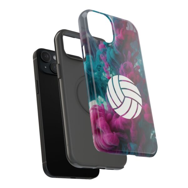 Volleyball Phone Case | Pink Blue Ink Art Sports Cover | Aesthetic Volleyball Player Gift | iPhone Case