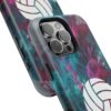 Volleyball Phone Case | Pink Blue Ink Art Sports Cover | Aesthetic Volleyball Player Gift | iPhone Case