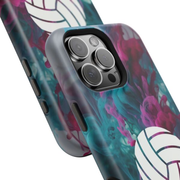 Volleyball Phone Case | Pink Blue Ink Art Sports Cover | Aesthetic Volleyball Player Gift | iPhone Case