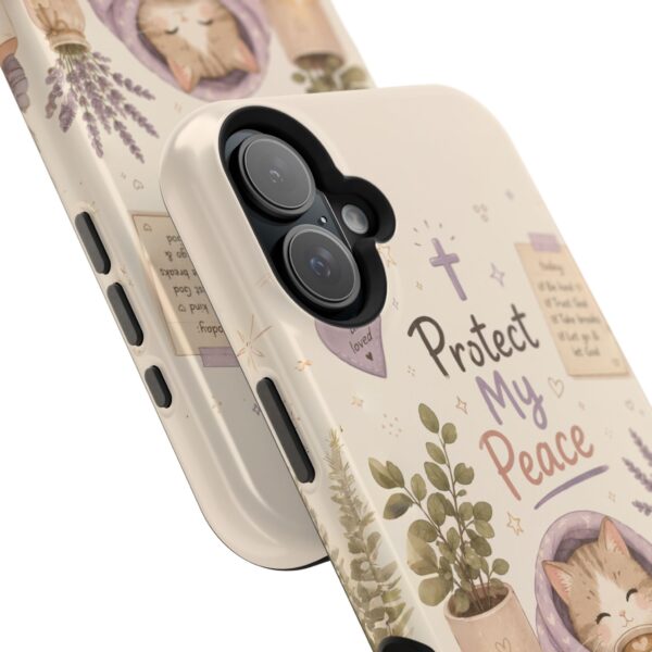 3205889067165840555_2048-1.jpeg Protect My Peace Christian Phone Case | Cozy Faith Cat iPhone Cover | Christian Aesthetic Phone Case | Cute Bible Inspired Gift