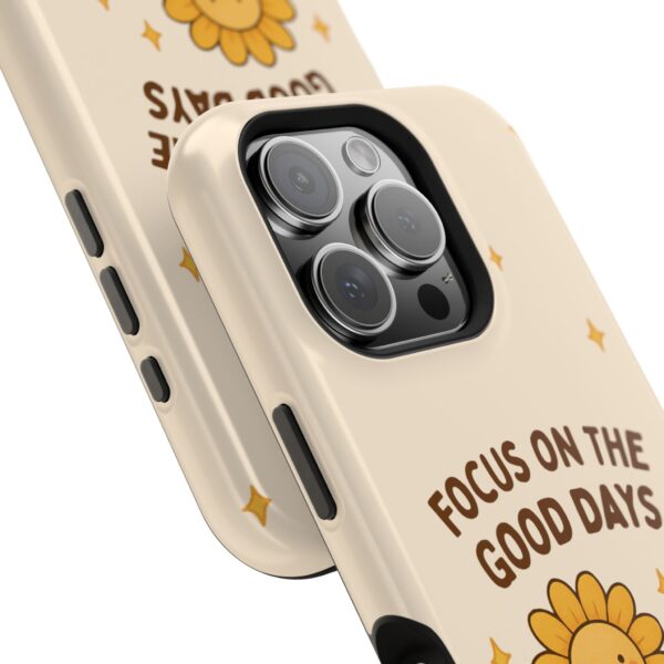 3539968415535053680_2048.jpeg Positive Cozy Vibes Tough Phone Case — “Focus on the Good Days” Sunflower Design