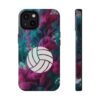 Volleyball Phone Case | Pink Blue Ink Art Sports Cover | Aesthetic Volleyball Player Gift | iPhone Case