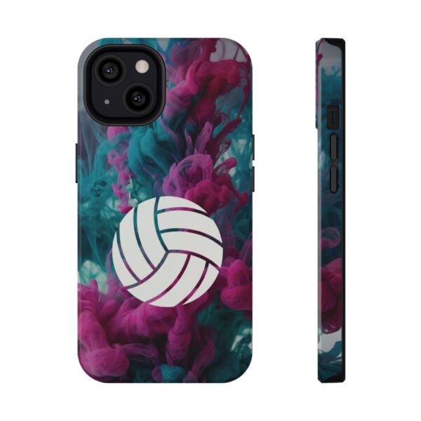 Volleyball Phone Case | Pink Blue Ink Art Sports Cover | Aesthetic Volleyball Player Gift | iPhone Case