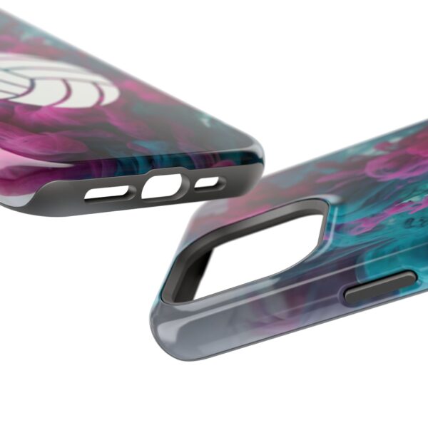 Volleyball Phone Case | Pink Blue Ink Art Sports Cover | Aesthetic Volleyball Player Gift | iPhone Case