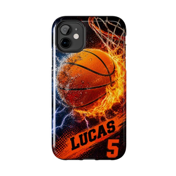 Personalized Basketball Phone Case — Custom Name & Number Tough Case