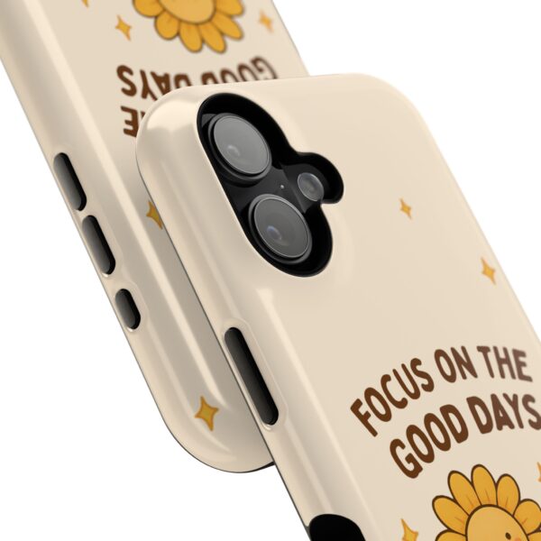 4827280267967908996_2048.jpeg Positive Cozy Vibes Tough Phone Case — “Focus on the Good Days” Sunflower Design