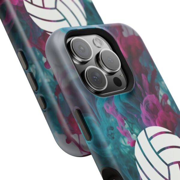 Volleyball Phone Case | Pink Blue Ink Art Sports Cover | Aesthetic Volleyball Player Gift | iPhone Case