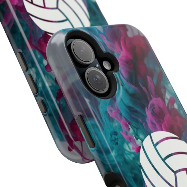 Volleyball Phone Case | Pink Blue Ink Art Sports Cover | Aesthetic Volleyball Player Gift | iPhone Case