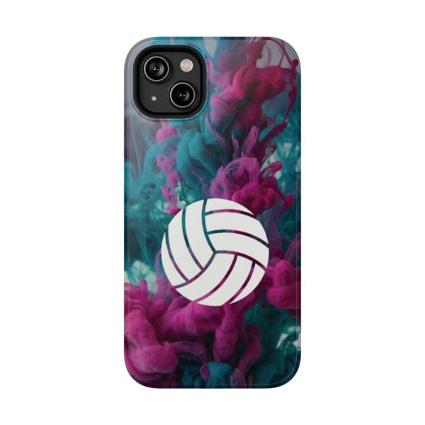 Volleyball Phone Case | Pink Blue Ink Art Sports Cover | Aesthetic Volleyball Player Gift | iPhone Case