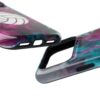 Volleyball Phone Case | Pink Blue Ink Art Sports Cover | Aesthetic Volleyball Player Gift | iPhone Case