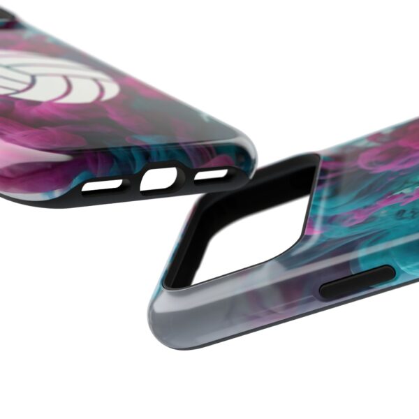 Volleyball Phone Case | Pink Blue Ink Art Sports Cover | Aesthetic Volleyball Player Gift | iPhone Case