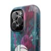 Volleyball Phone Case | Pink Blue Ink Art Sports Cover | Aesthetic Volleyball Player Gift | iPhone Case