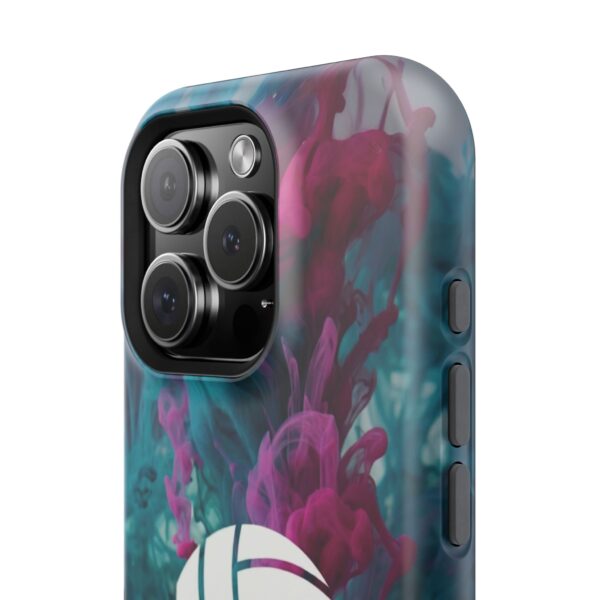 Volleyball Phone Case | Pink Blue Ink Art Sports Cover | Aesthetic Volleyball Player Gift | iPhone Case