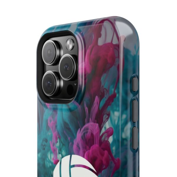 Volleyball Phone Case | Pink Blue Ink Art Sports Cover | Aesthetic Volleyball Player Gift | iPhone Case