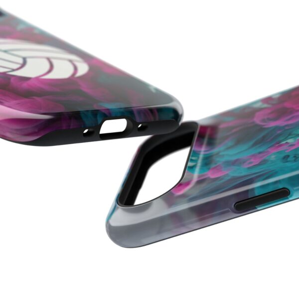 Volleyball Phone Case | Pink Blue Ink Art Sports Cover | Aesthetic Volleyball Player Gift | iPhone Case