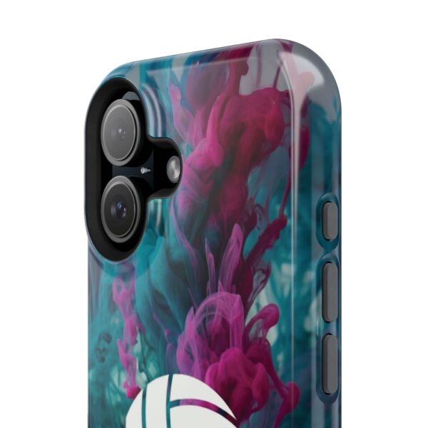 Volleyball Phone Case | Pink Blue Ink Art Sports Cover | Aesthetic Volleyball Player Gift | iPhone Case