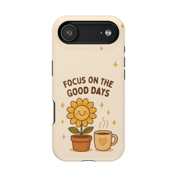6032620395958118692_2048.jpeg Positive Cozy Vibes Tough Phone Case — “Focus on the Good Days” Sunflower Design