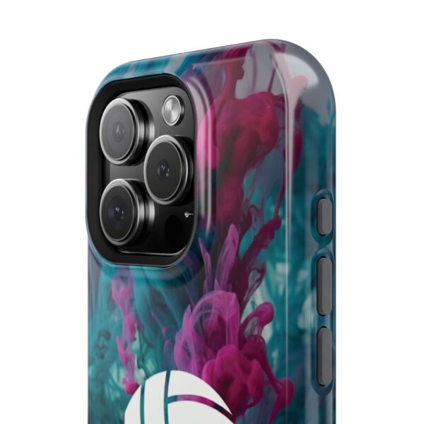Volleyball Phone Case | Pink Blue Ink Art Sports Cover | Aesthetic Volleyball Player Gift | iPhone Case