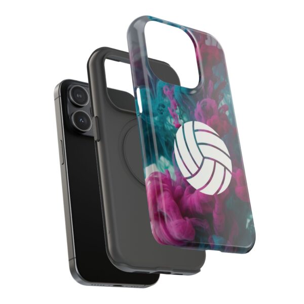 Volleyball Phone Case | Pink Blue Ink Art Sports Cover | Aesthetic Volleyball Player Gift | iPhone Case