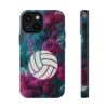 Volleyball Phone Case | Pink Blue Ink Art Sports Cover | Aesthetic Volleyball Player Gift | iPhone Case