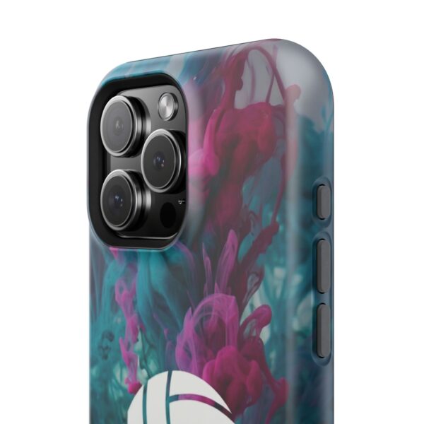 Volleyball Phone Case | Pink Blue Ink Art Sports Cover | Aesthetic Volleyball Player Gift | iPhone Case