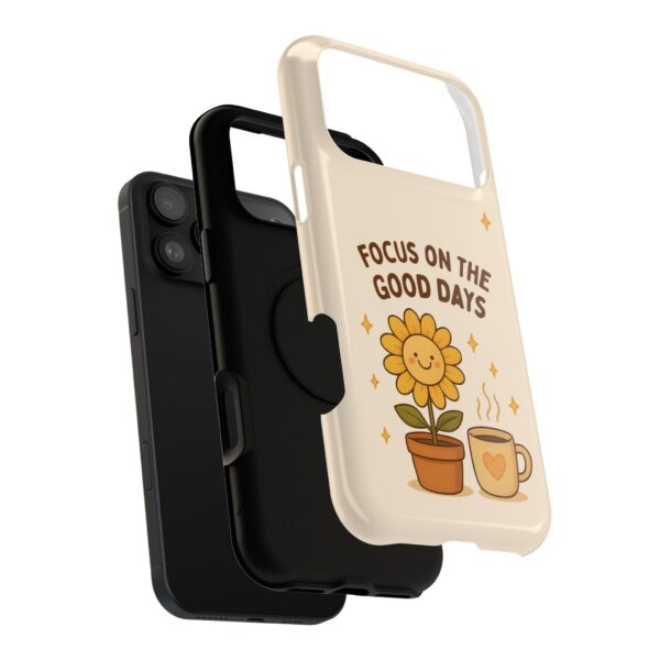 7586637954918318104_2048.jpeg Positive Cozy Vibes Tough Phone Case — “Focus on the Good Days” Sunflower Design