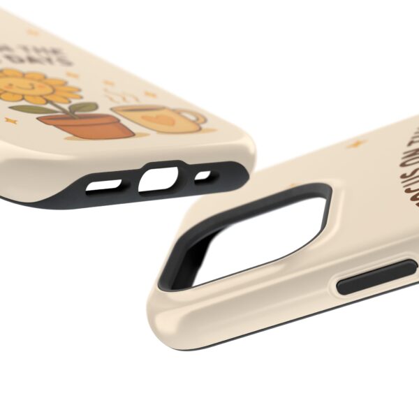 7668905125116051844_2048.jpeg Positive Cozy Vibes Tough Phone Case — “Focus on the Good Days” Sunflower Design